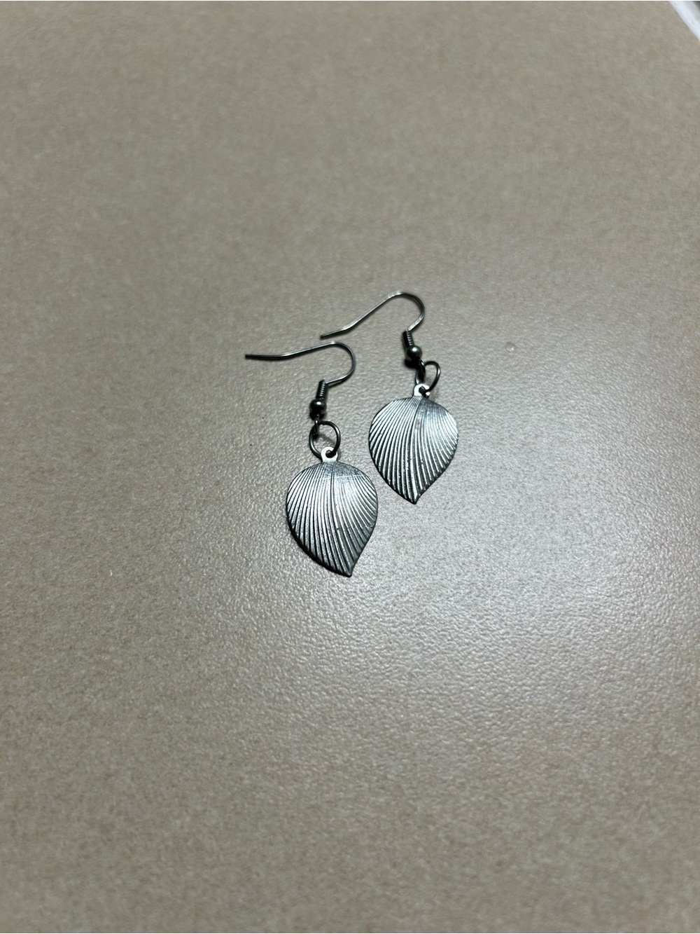 Silver Leaf Dangle Earrings